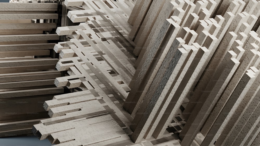 Un primer plano de un edificio hecho de madera