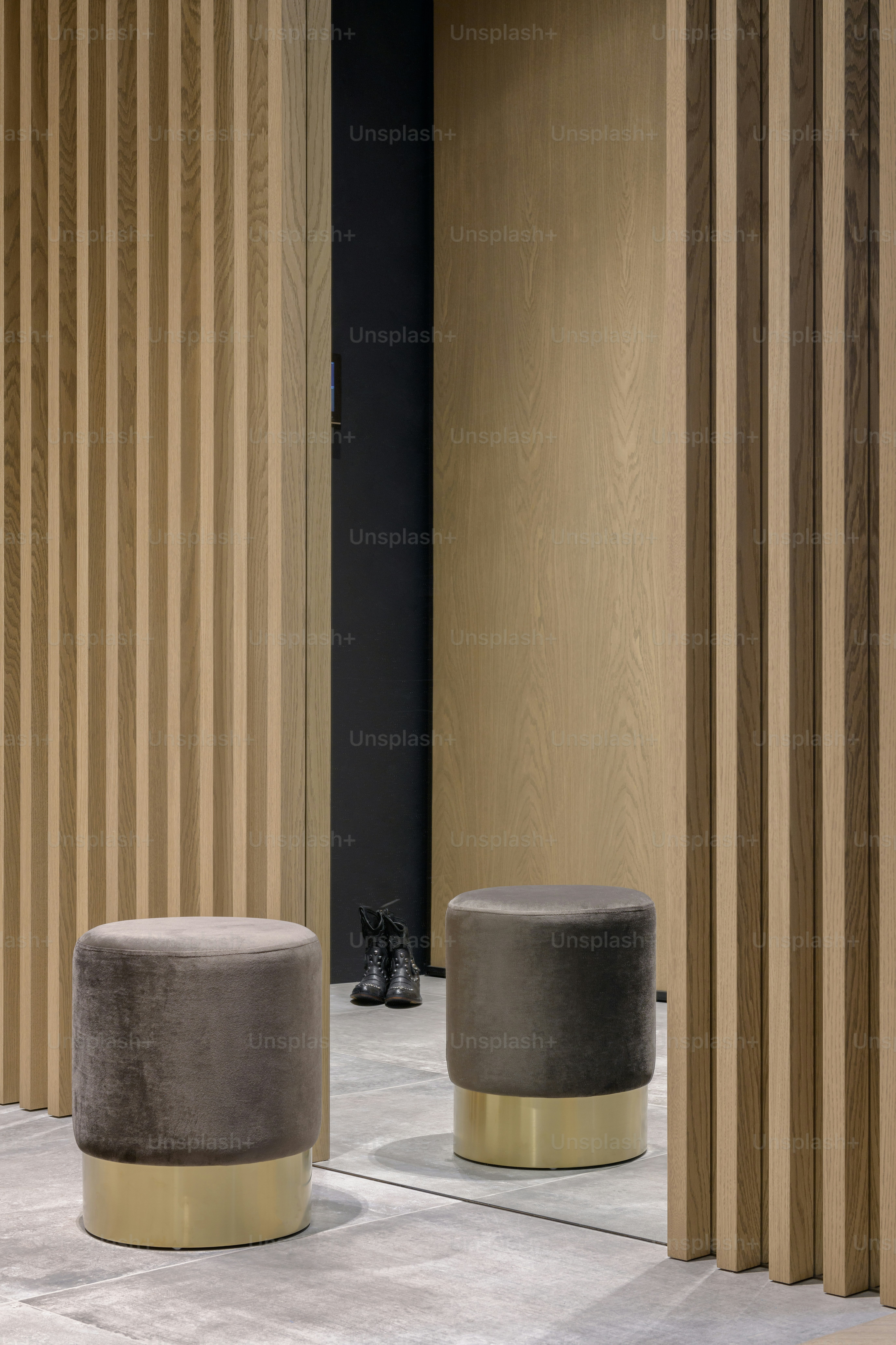a couple of stools sitting on top of a floor