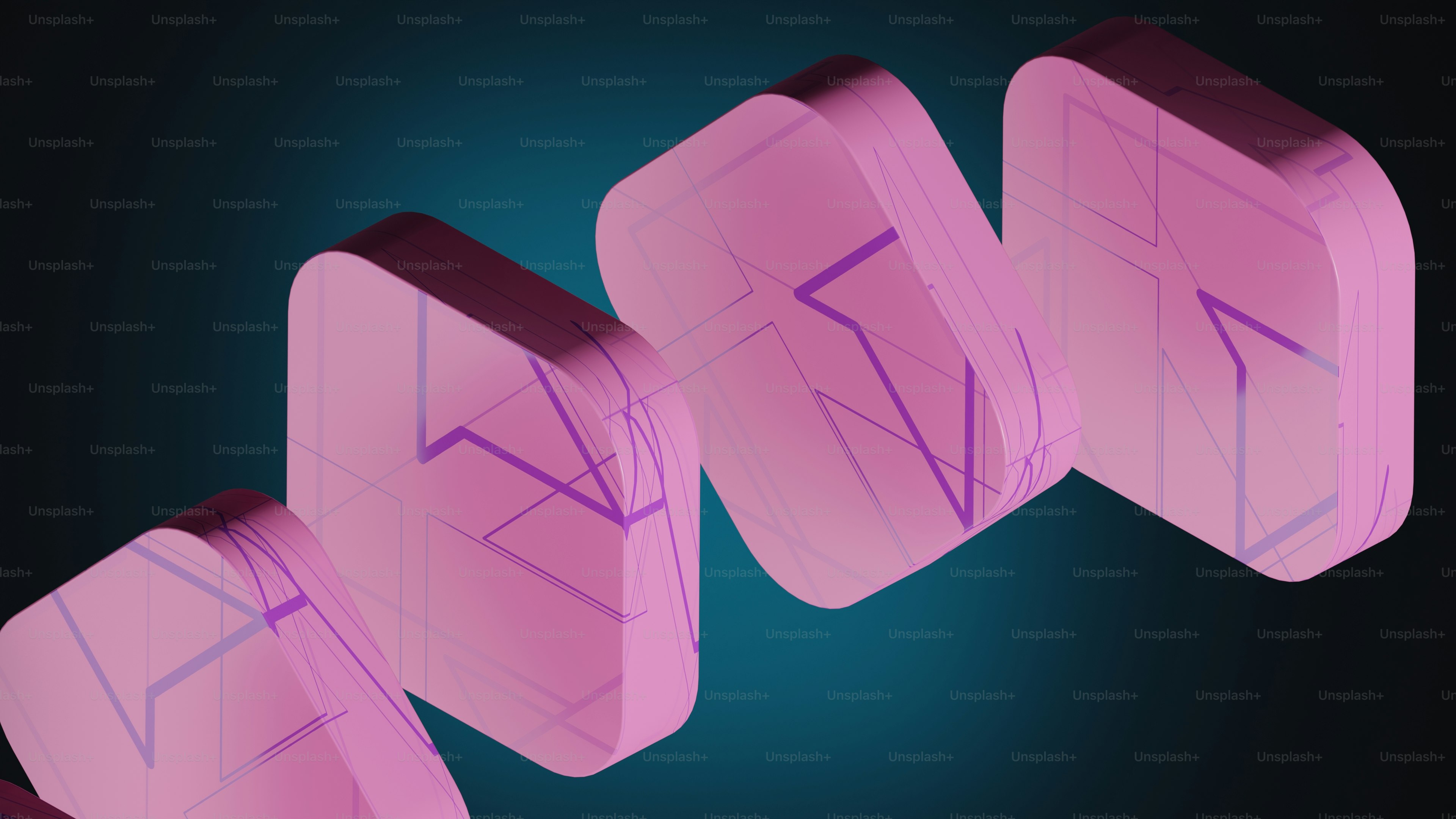 a pink object with a black background