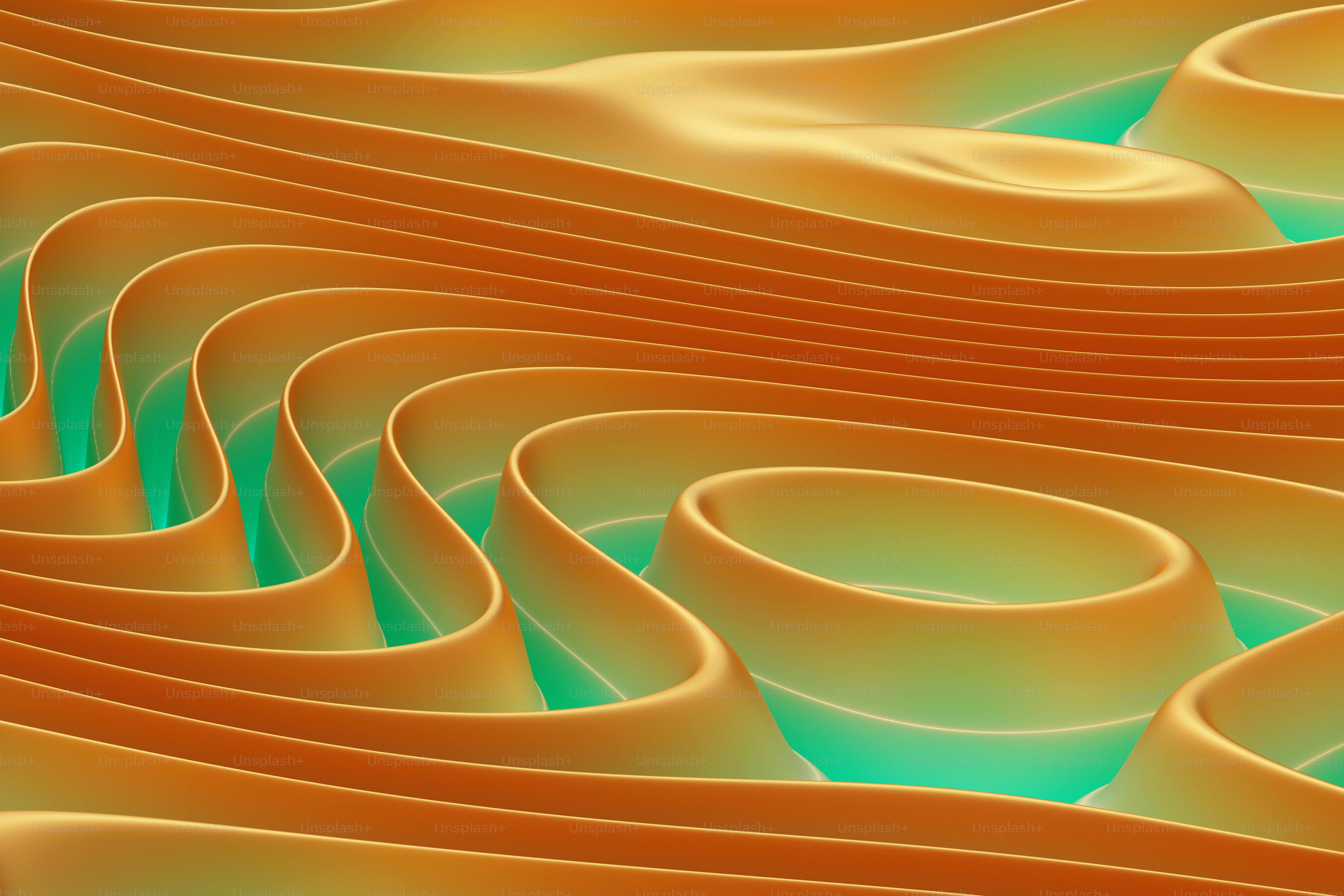 波状のパターンのコンピュータ生成画像