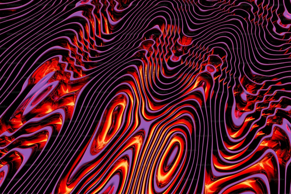 a computer generated image of red and purple lines