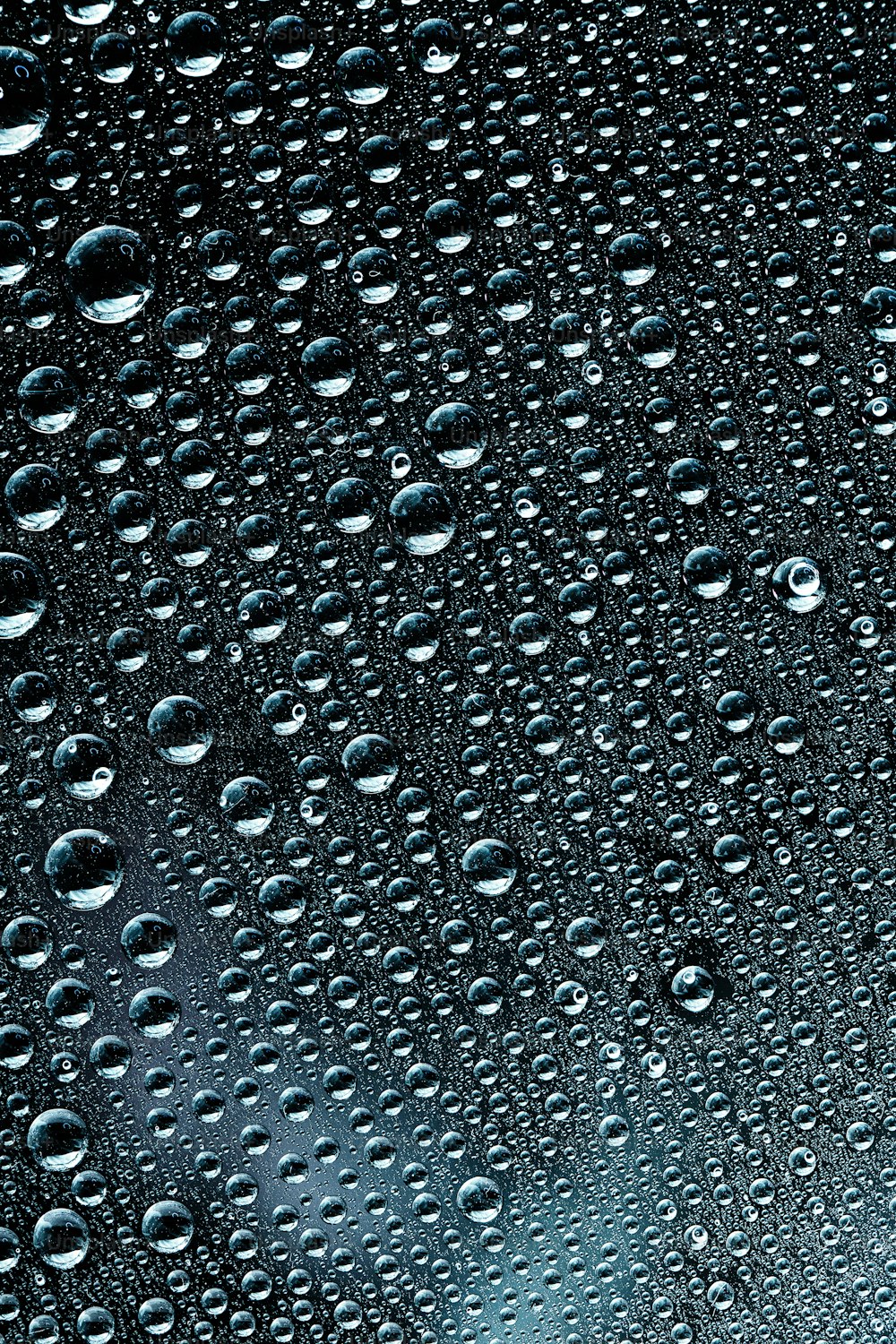 a close up of water droplets on a window