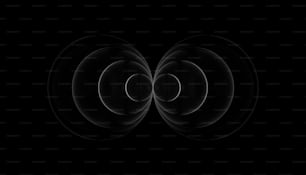 un fond noir avec trois cercles au milieu