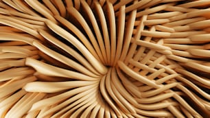 a close up view of a sculpture made of wood