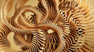 a close up of a sculpture made of wood