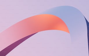 a pink and blue abstract background with a curved curve
