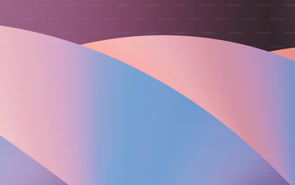 a blue and pink abstract background with curved lines