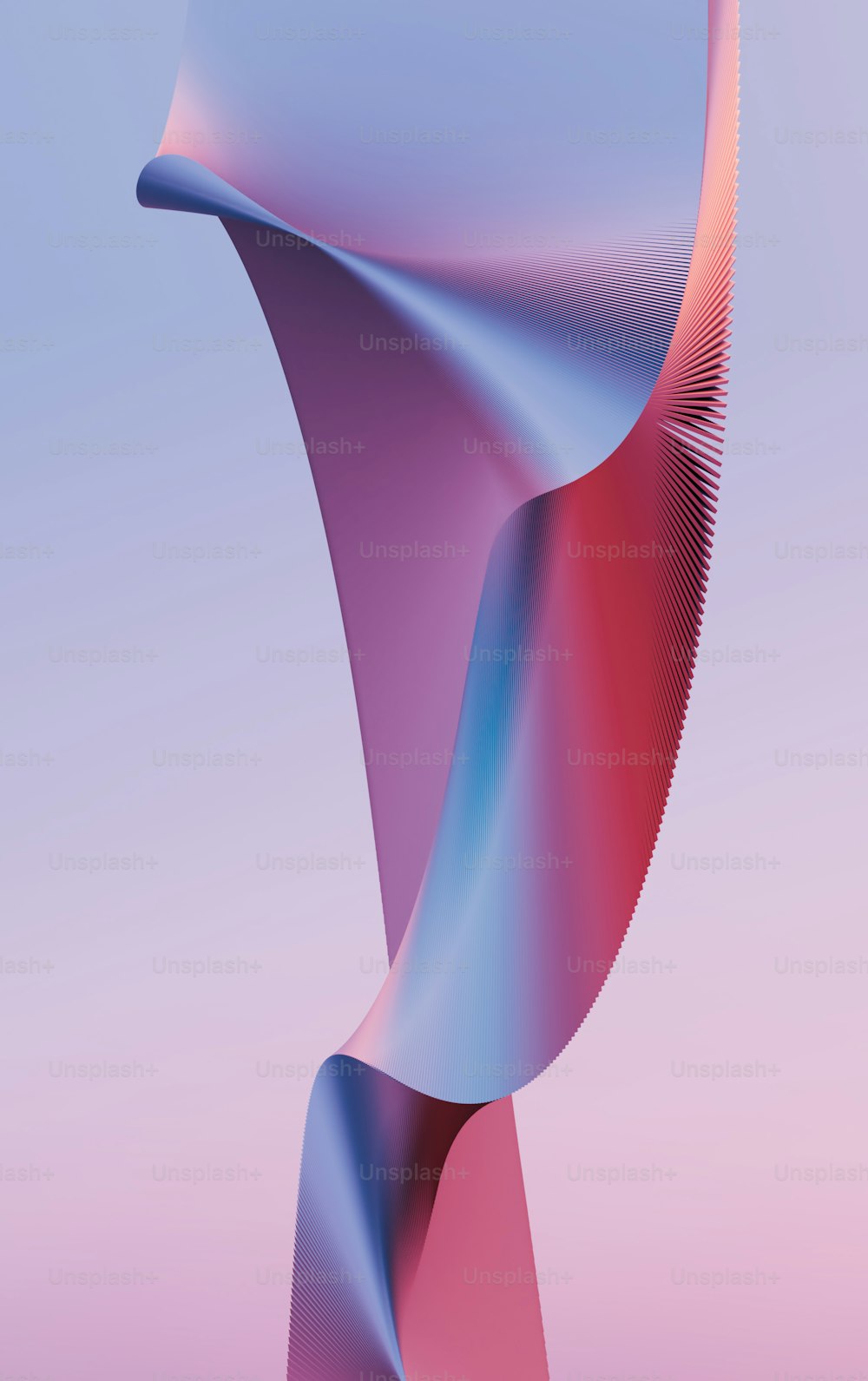 a pink and blue background with a curved design