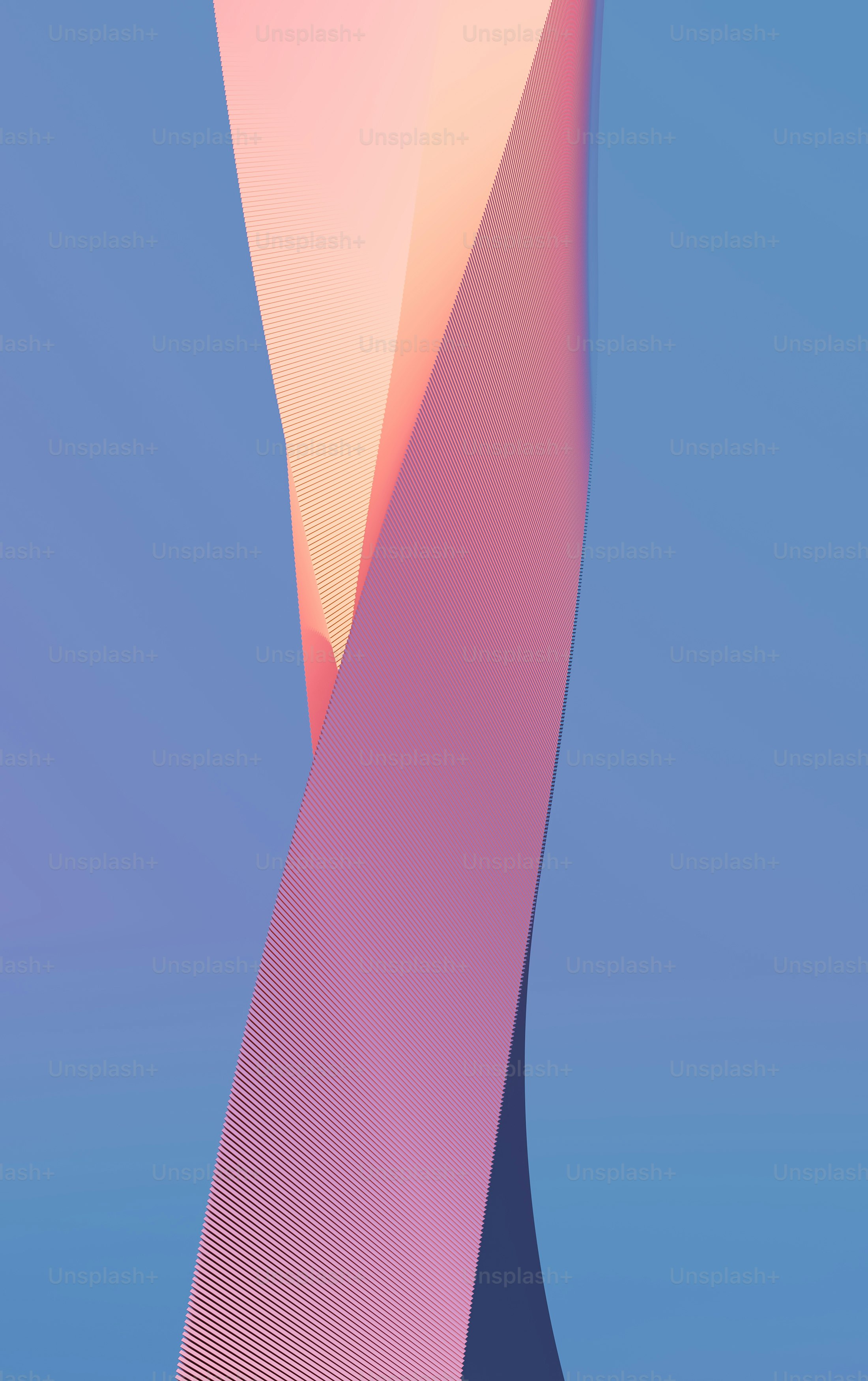 Un fondo abstracto azul y rosa con una curva curva