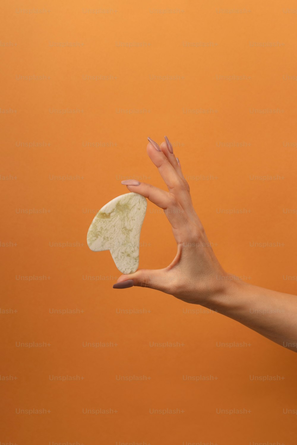 a person holding a piece of bread in their hand