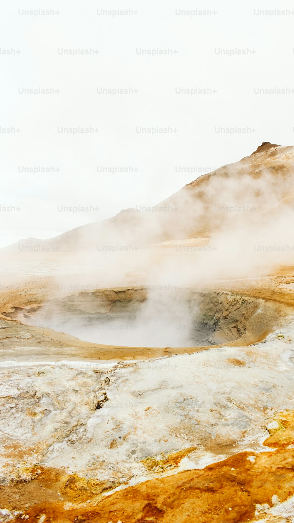 a hot spring in the middle of a desert