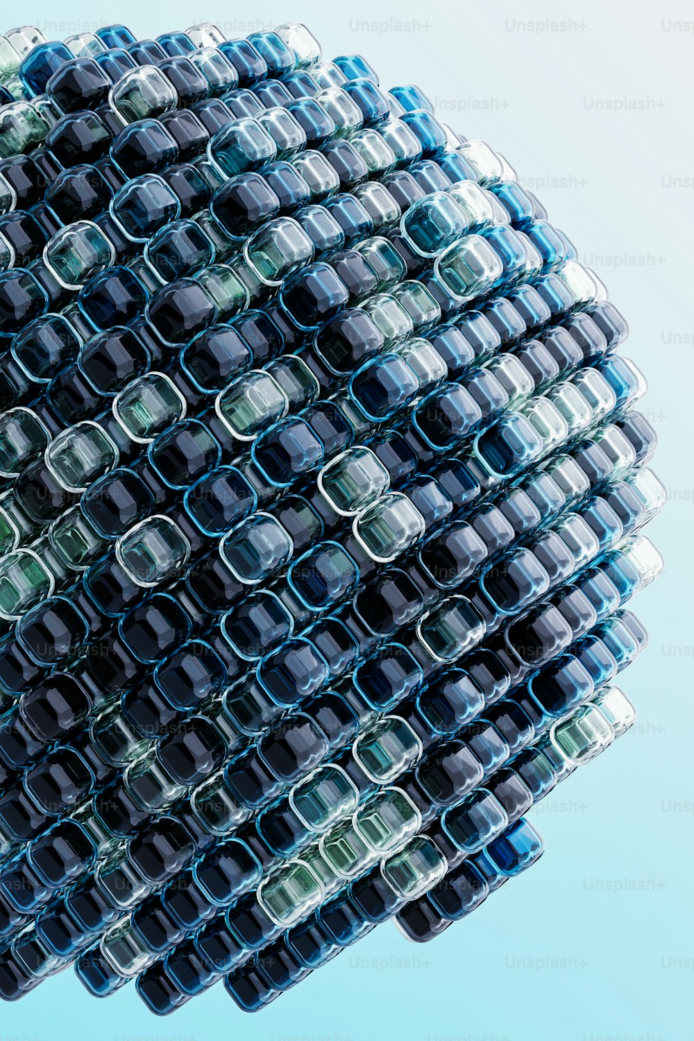 a bunch of glasses stacked on top of each other