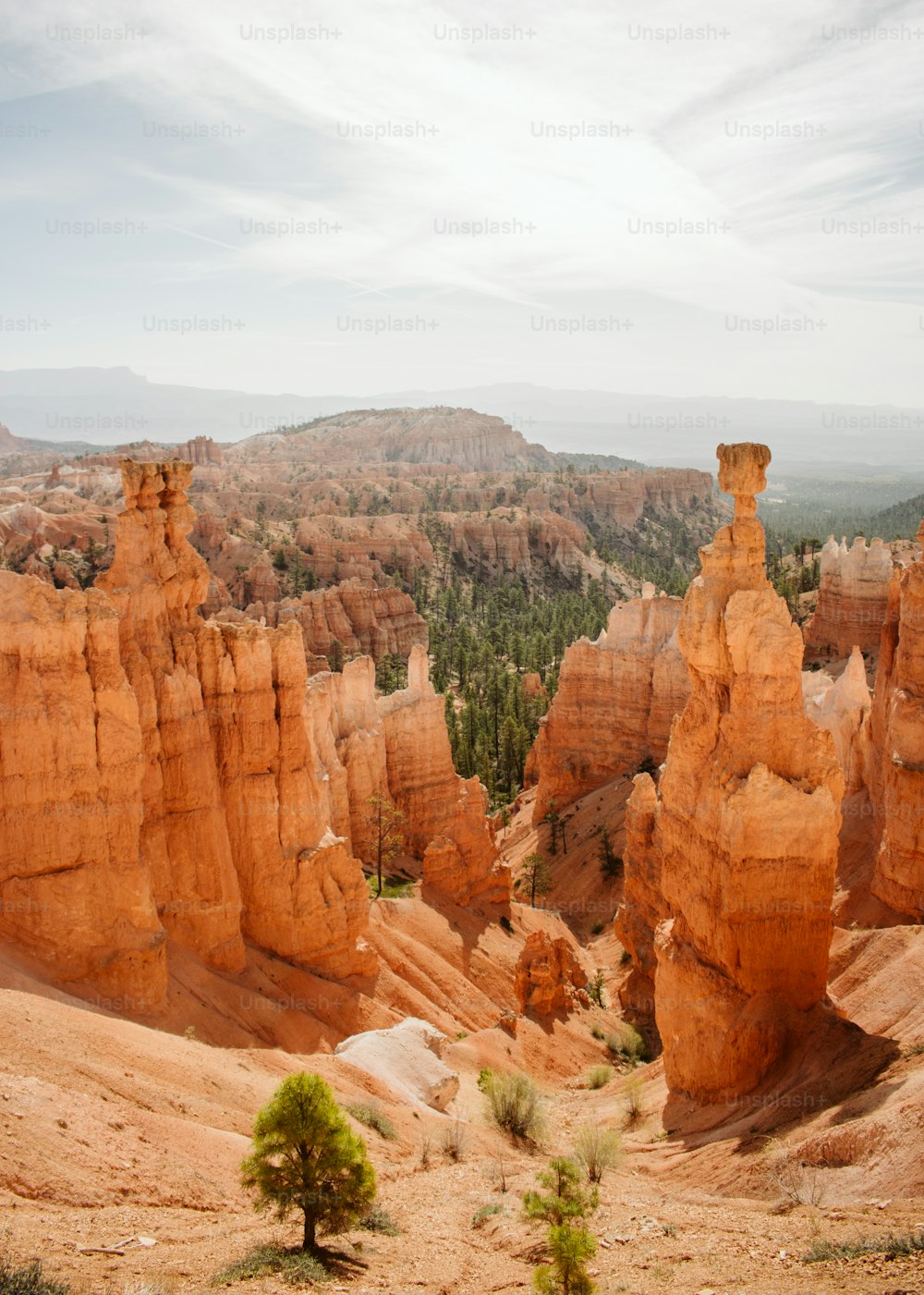 a scenic view of a valley in the desert