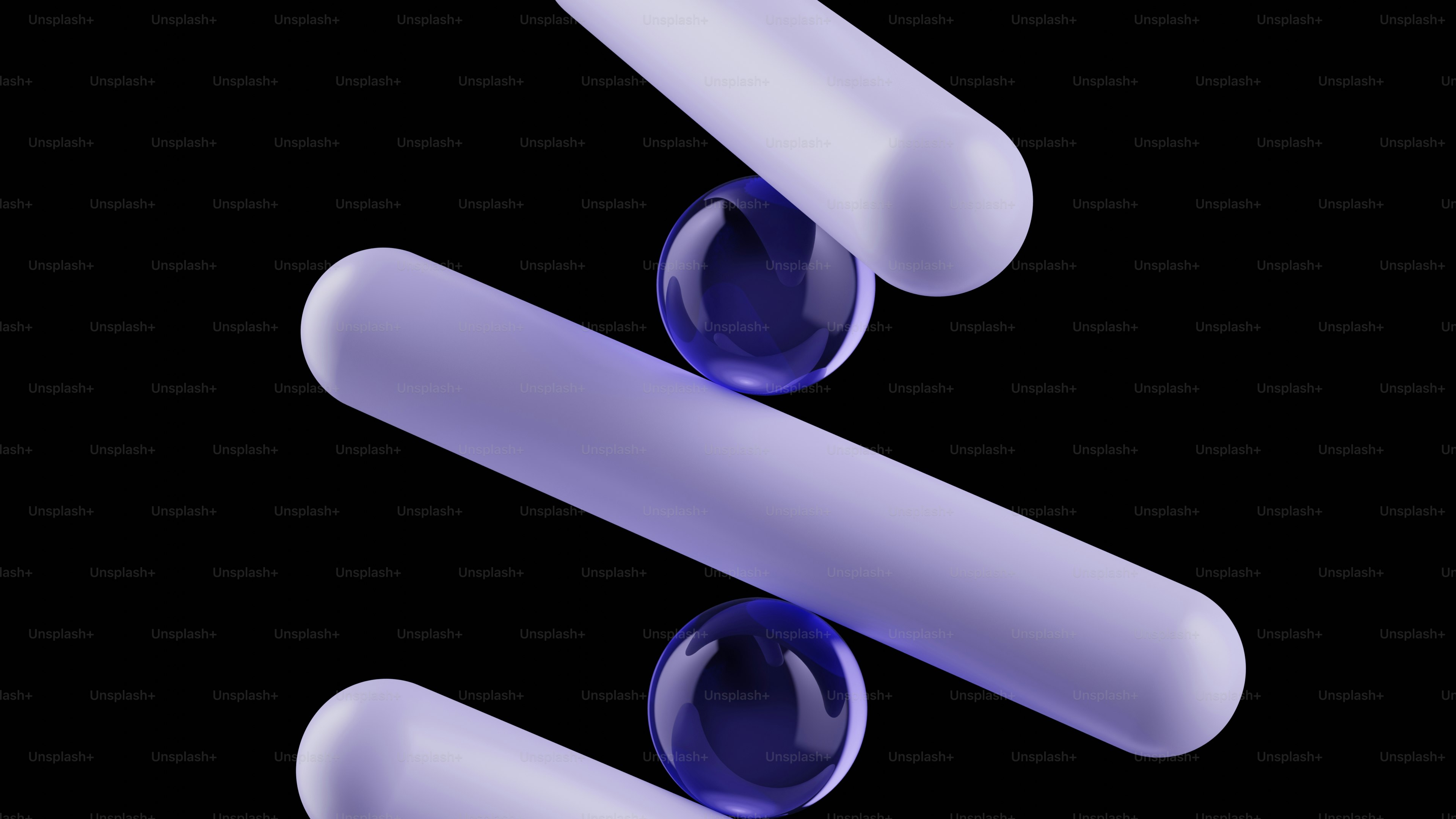 Un objeto azul y blanco con un fondo negro