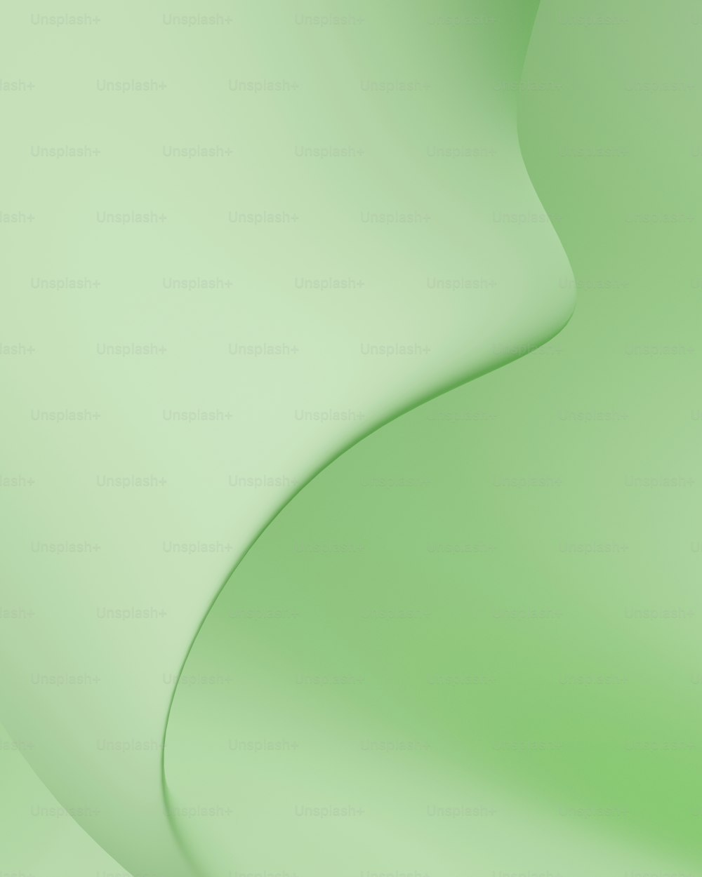 a green background with a curved curve