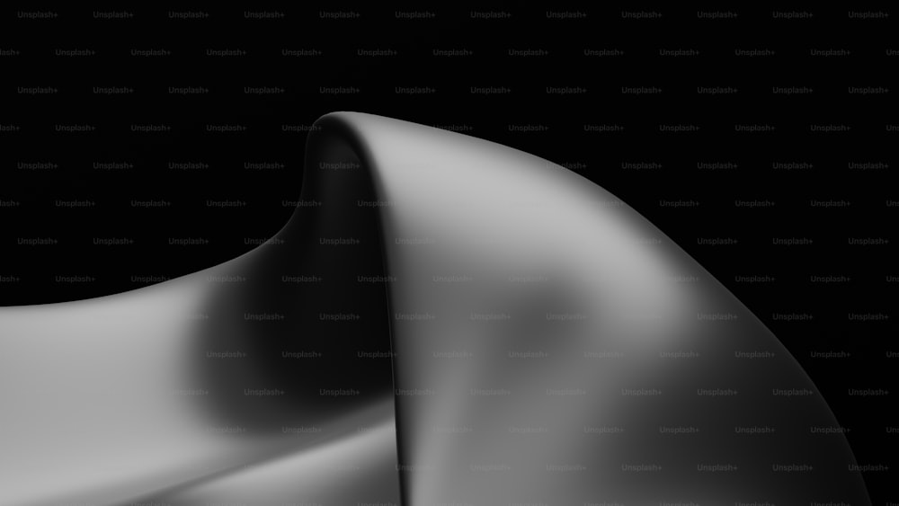 Una foto en blanco y negro de un objeto curvo