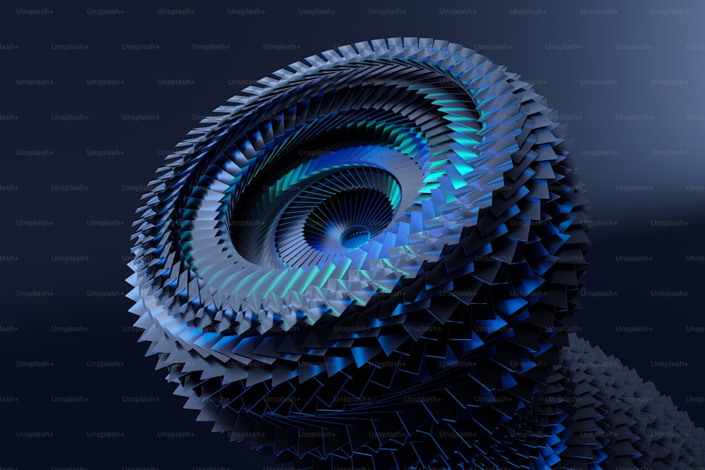 Una imagen generada por computadora de un objeto giratorio