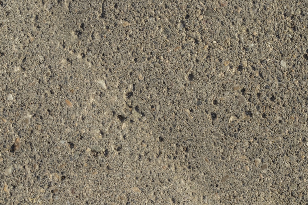 작은 바위가 있는 흙 표면의 클로즈업