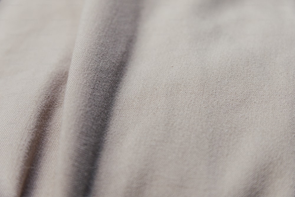 a close up view of a plain white fabric