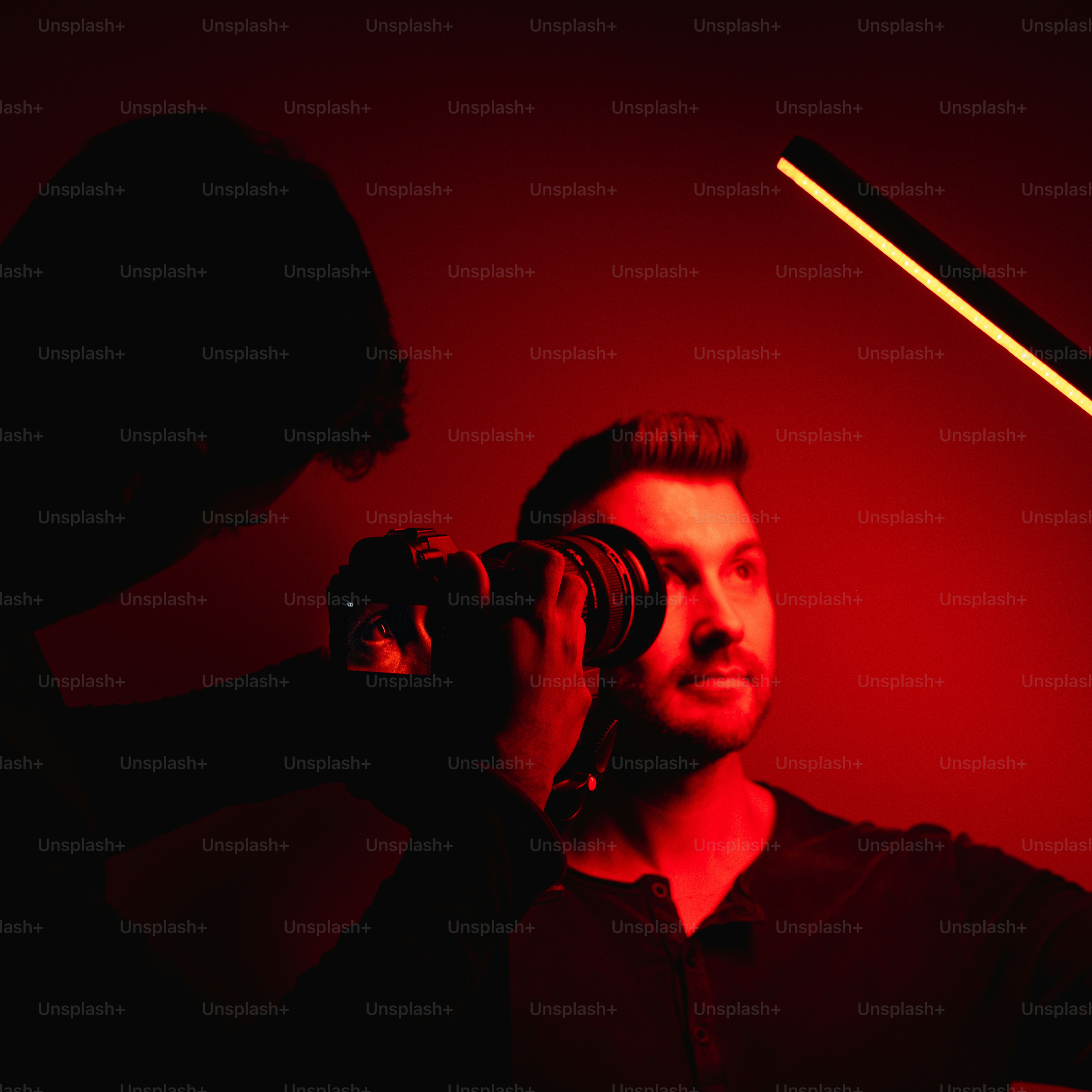a man taking a picture of himself with a camera