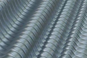 a close up view of a wavy metal surface