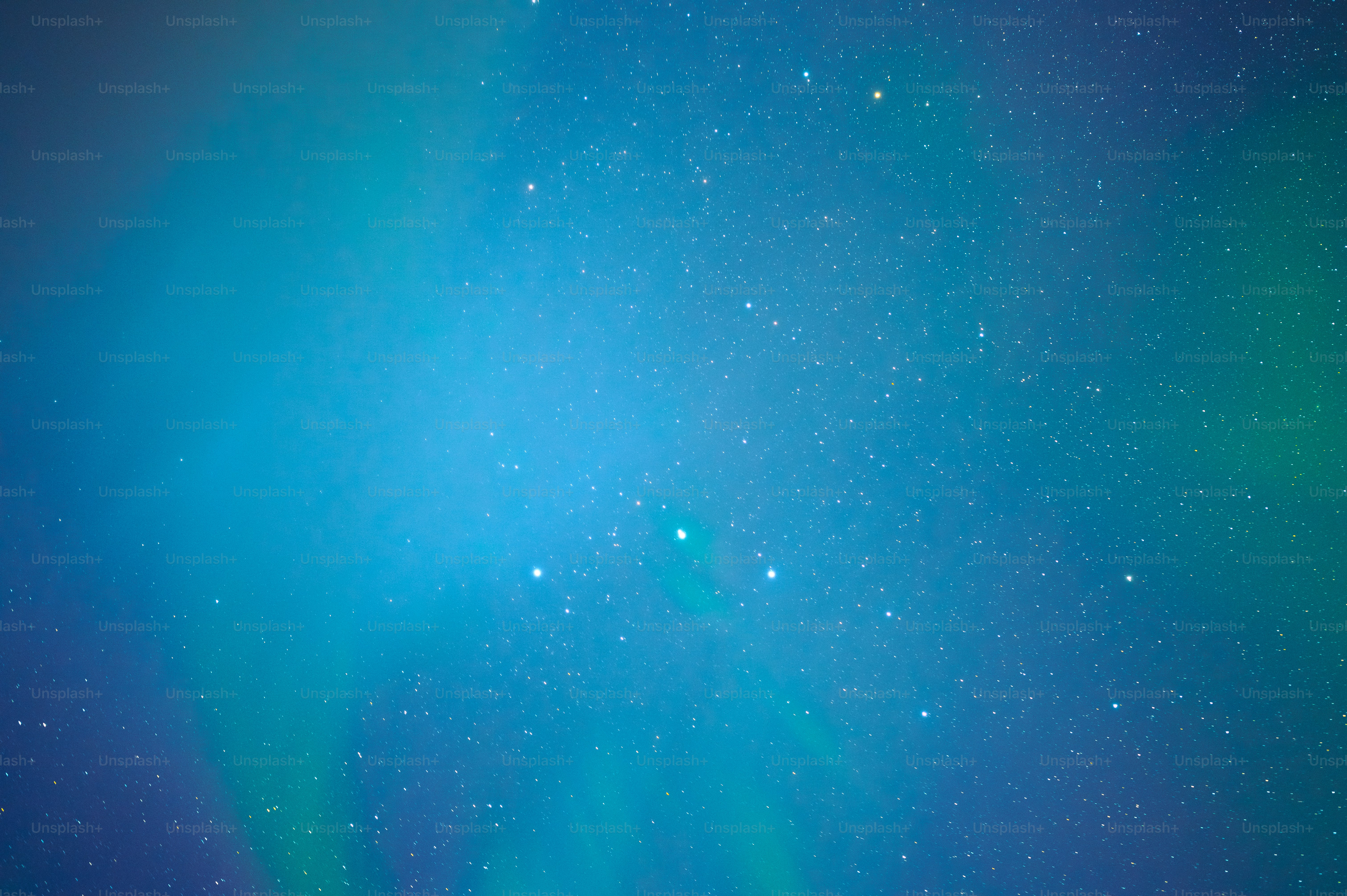 a bright blue sky filled with lots of stars