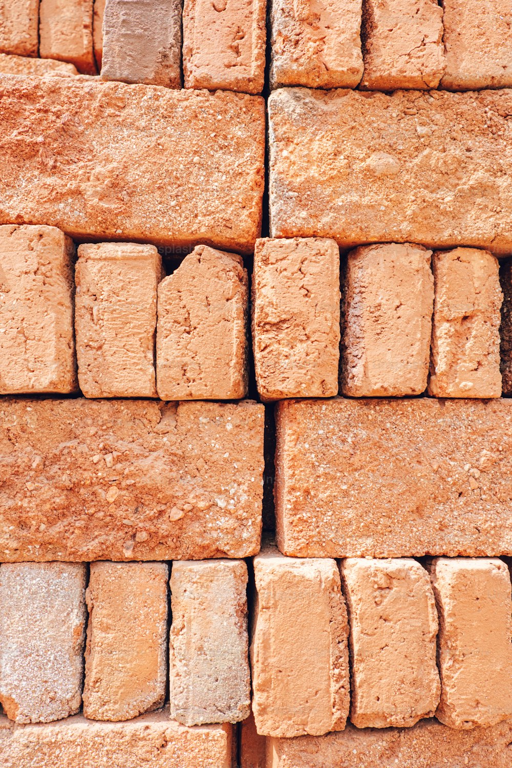 a pile of bricks stacked on top of each other