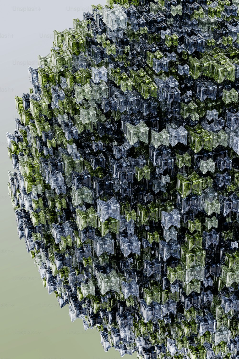 Un'immagine astratta di un mucchio di cubi