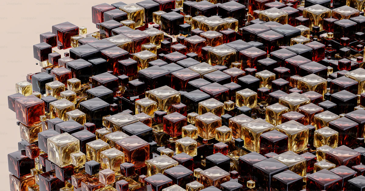 A close up of a very complex object made of cubes photo – Screen saver ...