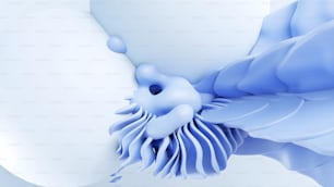 un'immagine generata al computer di un fiore blu