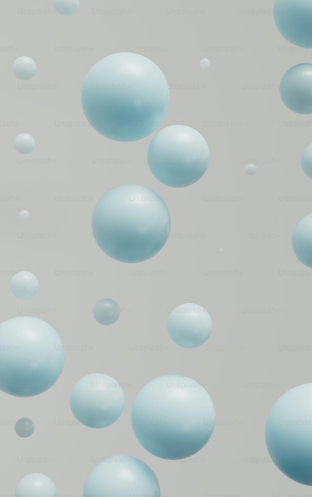 um monte de bolhas flutuando no ar