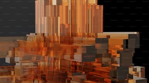 an abstract image of a city with lots of blocks