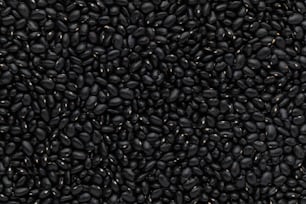 a lot of black beans that are all over the place