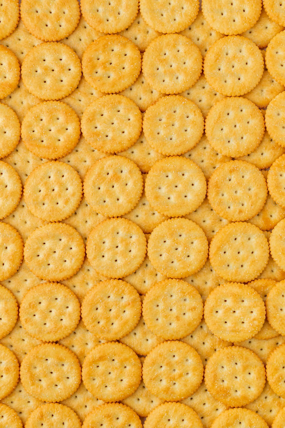 a bunch of crackers sitting on top of a table