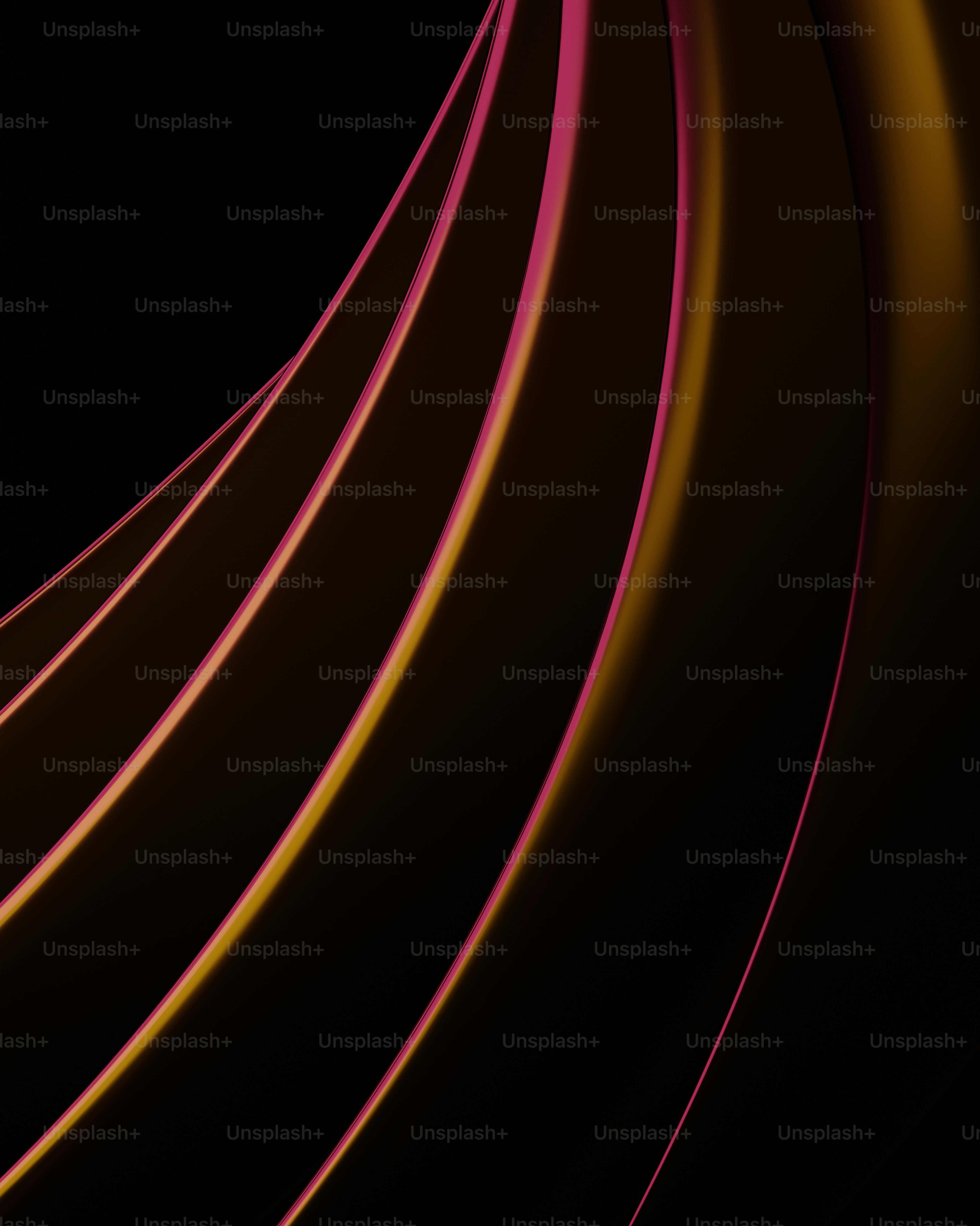 A black background with pink and yellow lines photo – Screen saver ...