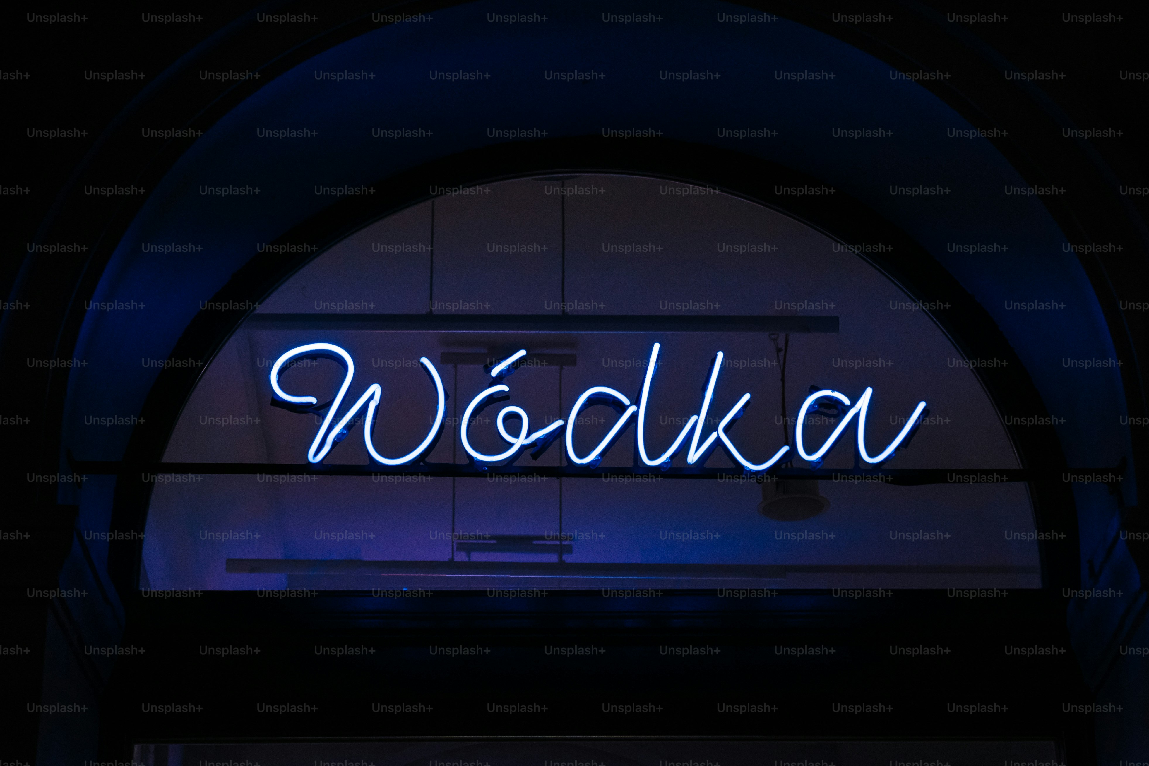 Blue neon sign \