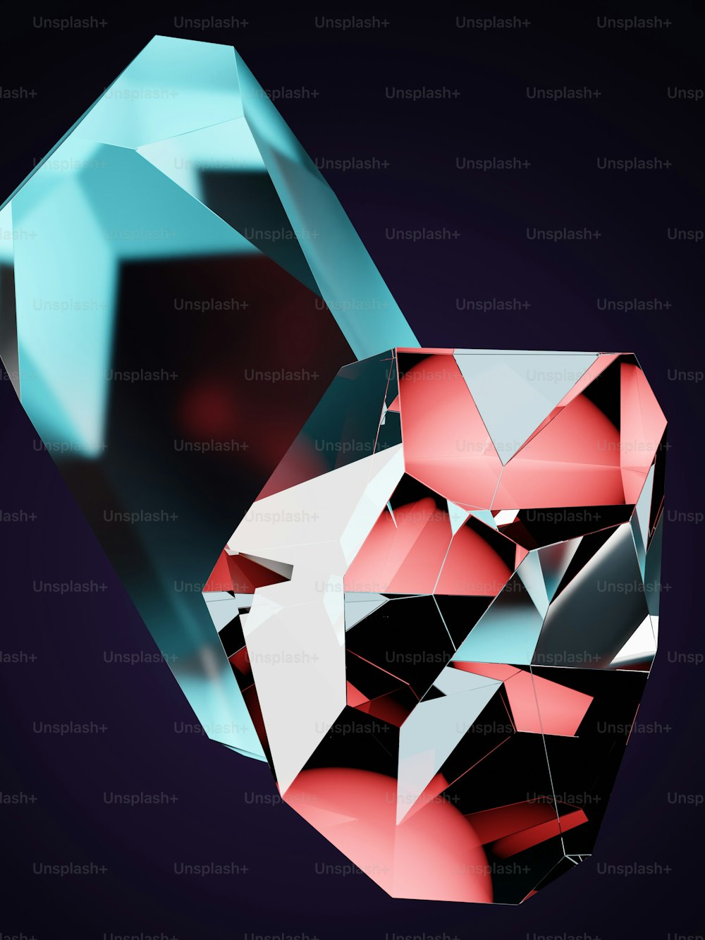 a very colorful diamond shaped object on a black background