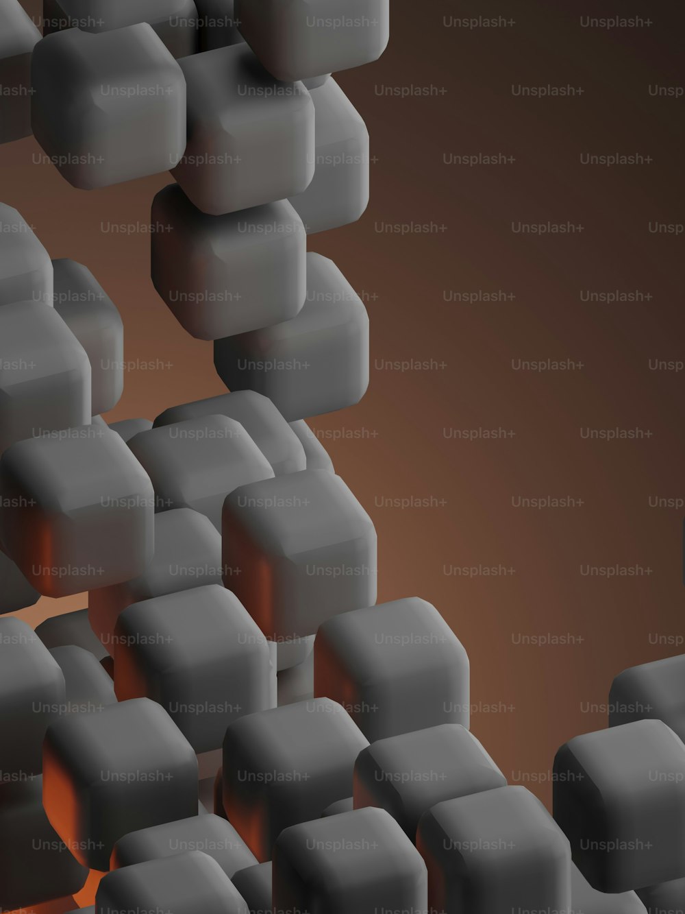 un'immagine generata al computer di un gruppo di cubi