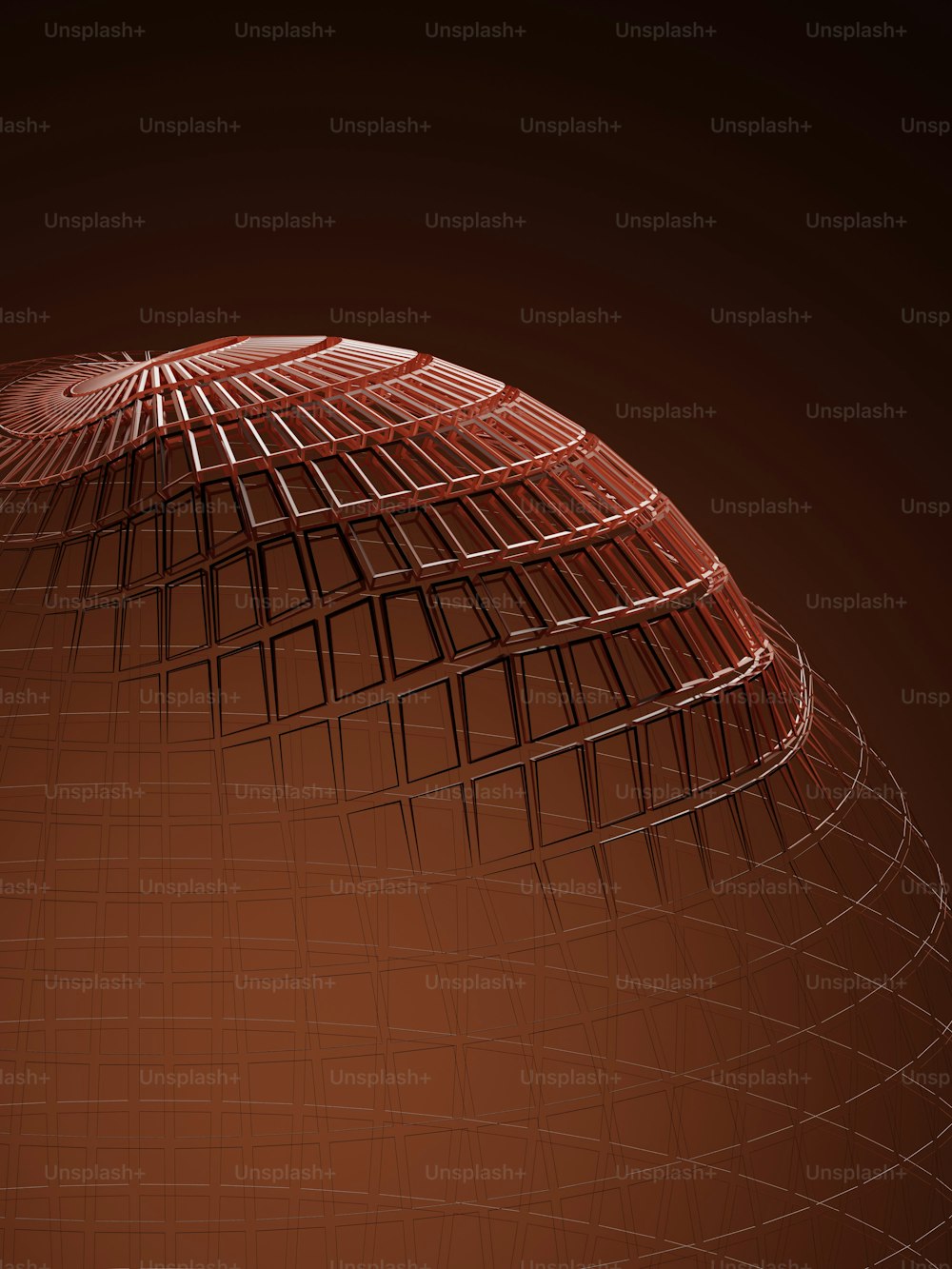 a brown background with a wire structure on top of it
