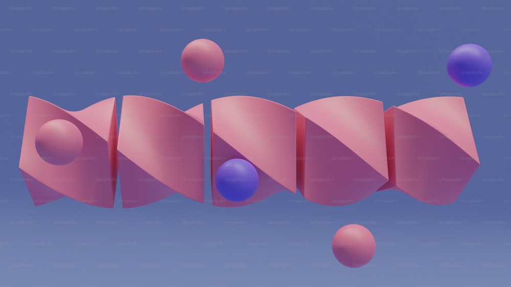 a computer generated image of a pink object