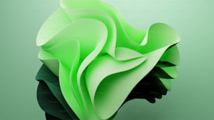Un fond abstrait vert avec un design ondulé