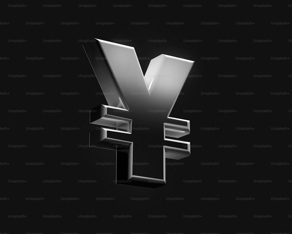 Ein Schwarz-Weiß-Foto des Buchstabens Y