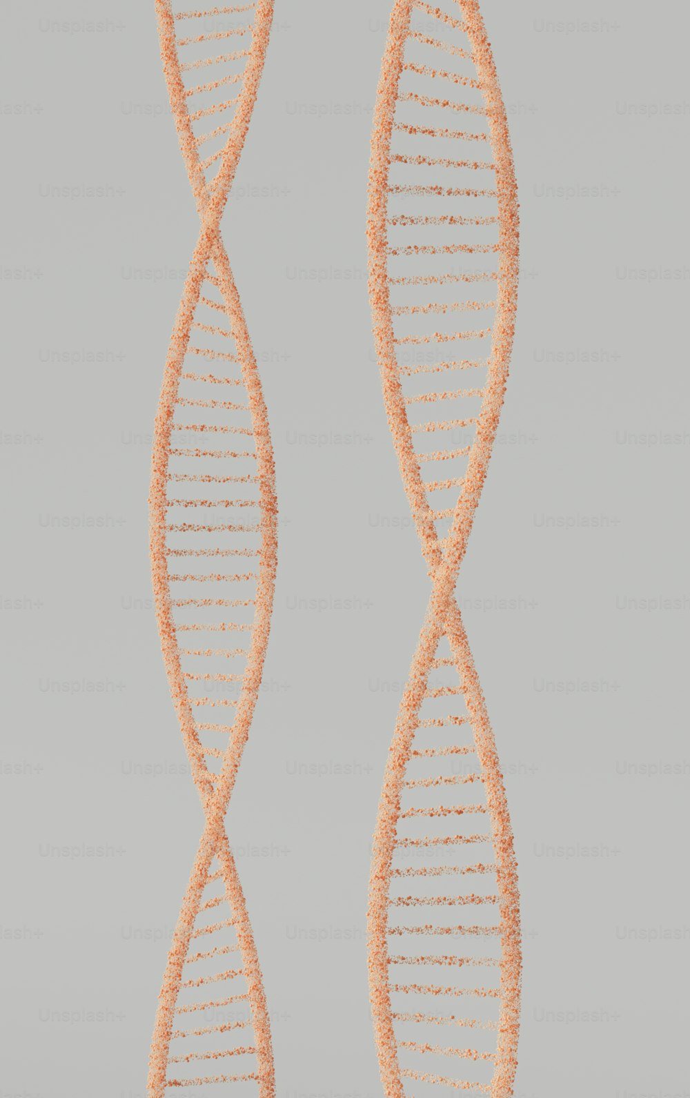 Un primer plano de una doble hebra de cuerda naranja