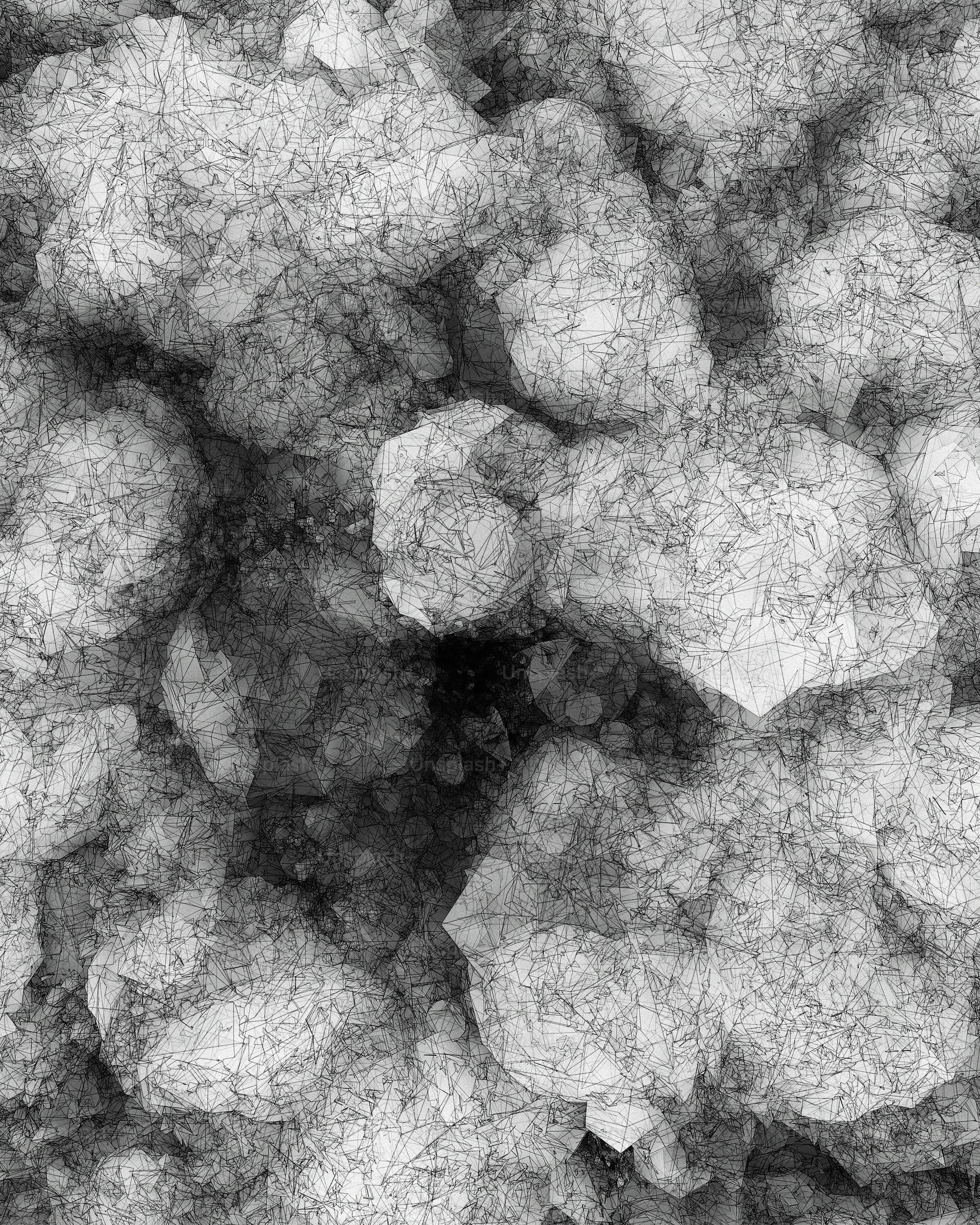 a black and white photo of a bunch of bubbles