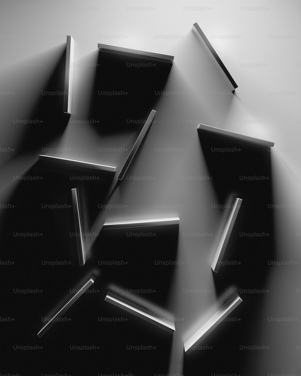 uma foto em preto e branco de um grupo de cubos