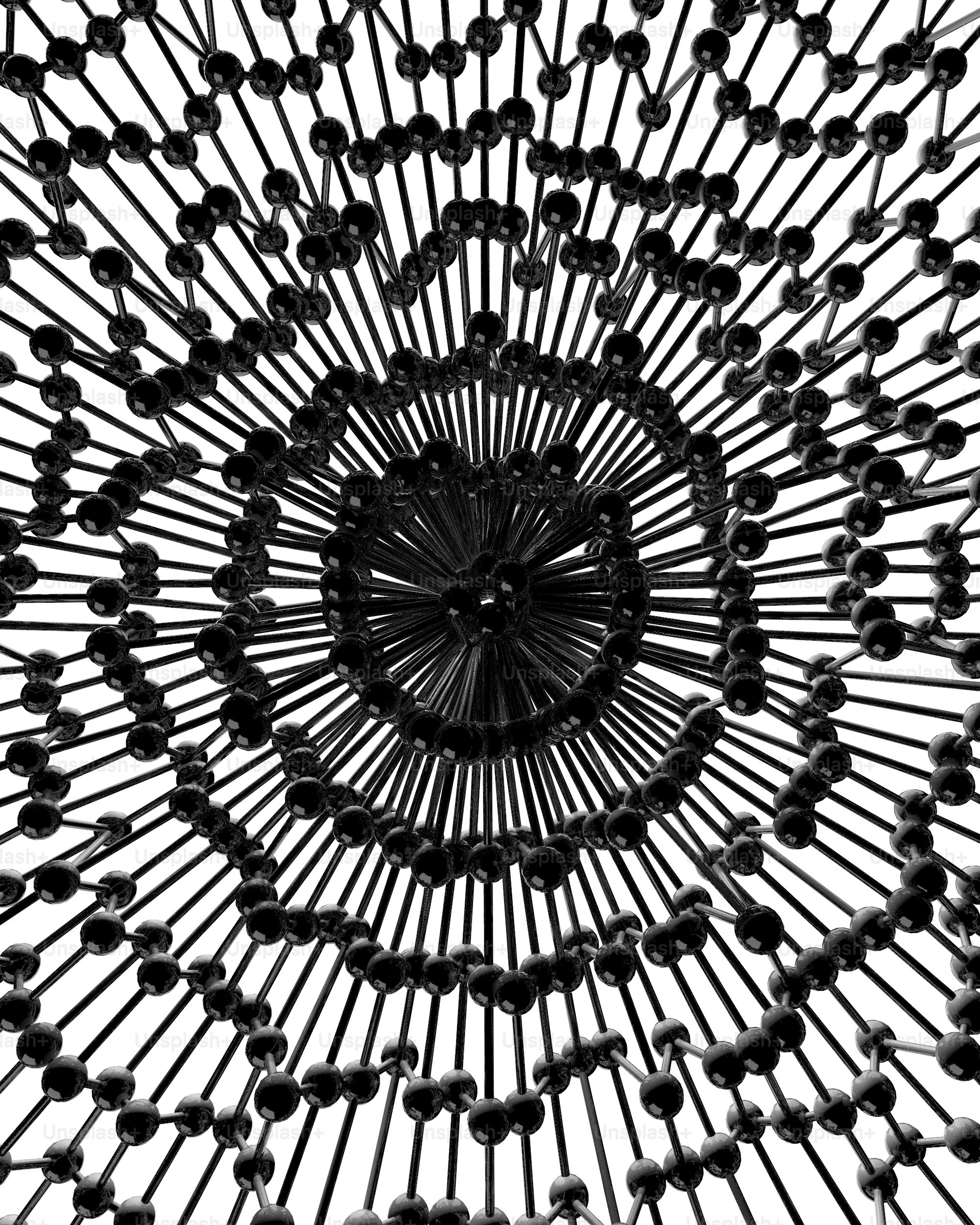 a black and white photo of a circular object