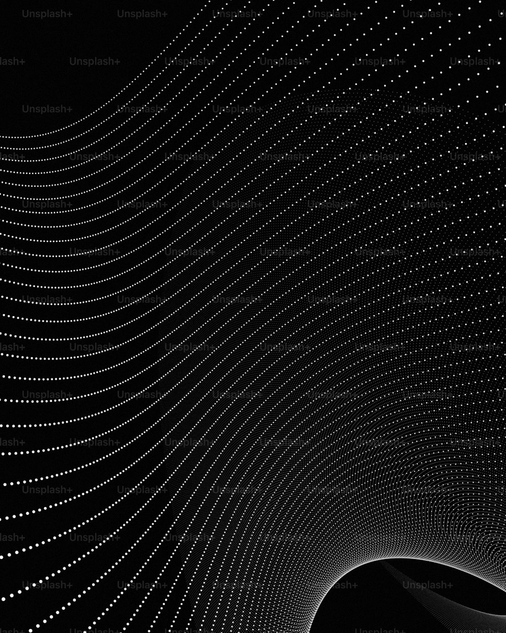 波状のパターンの白黒写真