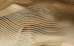 a close up of a wooden structure with wavy lines