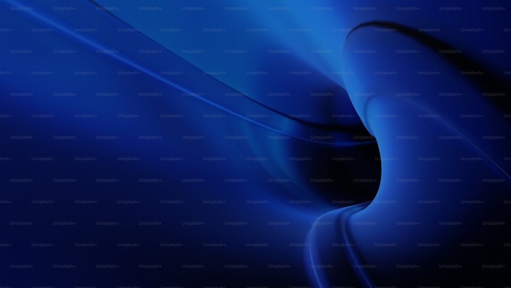 a dark blue background with a curved curve