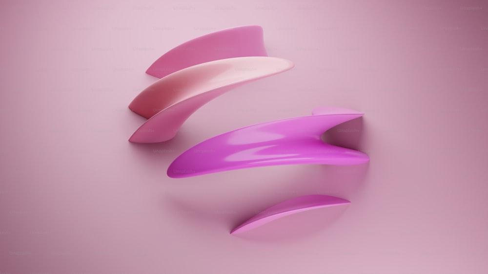 a purple and pink object on a pink background